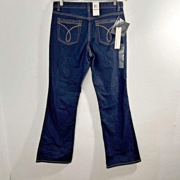 Calvin Klein Jeans Womens 10X34 Blue Flare Mid Rise - Picture 2 of 7